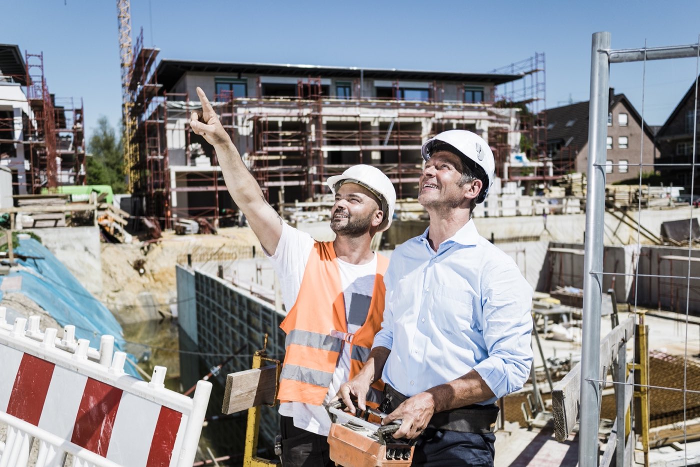 Bauarbeiter auf der Baustelle